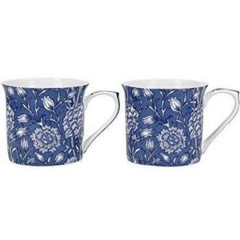 Wild Tulip Set of 2 Blue Palace Mugs Gift Boxed with Window