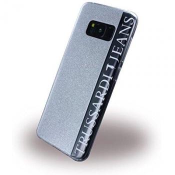 Trussardi Galaxy S8 Silikonhülle mit Glitzeroptik – Silber