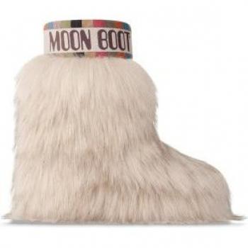 MoonBoots Beige Logo Print Slip-On (6 US)