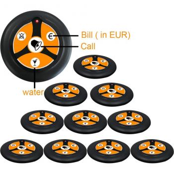 Transmetteur restaurant multi‑boutons, 10 fonctions
