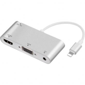 Apple iPhone/iPad HDMI + VGA Dual Adapter Cable – Ultra‑Clear Video Output