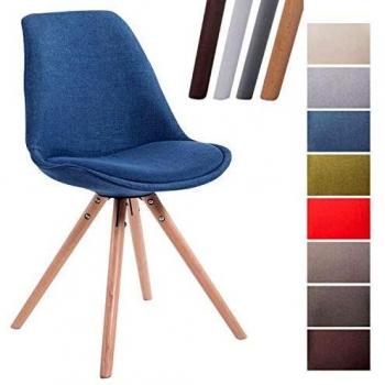Chaise Scandinave Dossier Et Assise Rembourrés, Couleur: Bleu