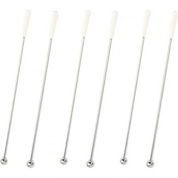 6pcs Stainless Steel Milk Tea Stirrer Set