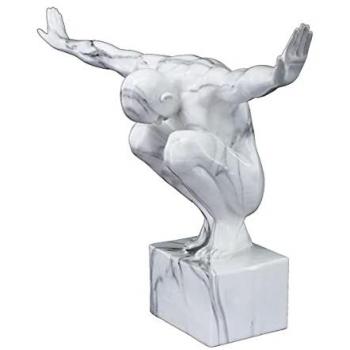 Sculpture de Personne – Homme Nu en Résine – 33 × 15 × 49 cm