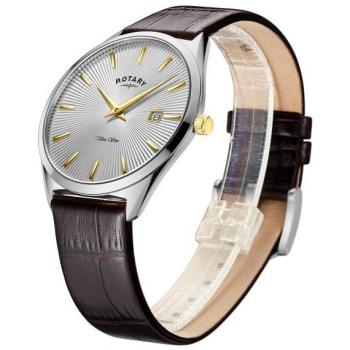 Ultra Slim Herrklocka GS08010/02 av Rotary med Läderarmband