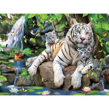 Schmucktiger‑Mosaik‑Handgemacht 20×30 cm