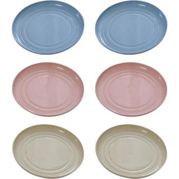 6Pcs Wheat Straw Saucer Set for Serving