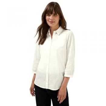Chemisier Ajouré Blanc pour Femme Cecil Taille L