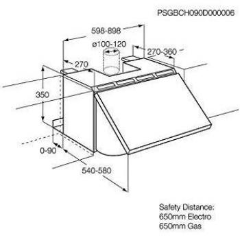 ZANUSSI ZHI612G Integrated Cooker Hood