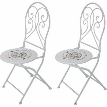 2er Set Klappstühle für Terrasse und Balkon