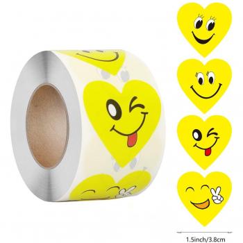 Kids Heart Shape Smiley Face Stickers