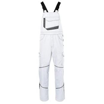 Salopette Iconiq Kübler 42 in Cotone Bianco e Antracite