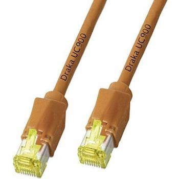 Red‑Orange Shielded Cat 6a RJ45 Cable
