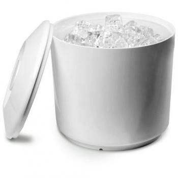 Insulated 4L Round Ice Bucket – Double Wall, White