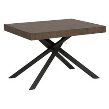 Table de salle à manger extensible 90x120/224 cm noyer