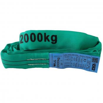 Cinghia rotonda SHZ 2 metri, carico massimo 2000KG EN 1492-2 SF7 verde