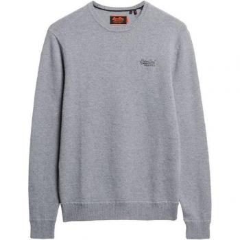 Pull Essential Slim Gris Clair pour Homme Superdry Taille S