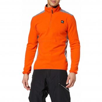 Sudadera Técnica Quiksilver Aker con Cremallera Media Altura, Hombre, Poinciana, XL