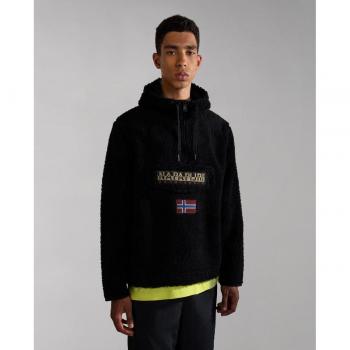 Napapijri Sudadera T-Burgee HZH negra para hombre con capucha