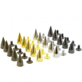 100Pcs 7x14mm Metal Spikes for DIY Leathercraft