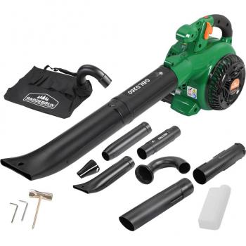Souffleur de feuilles à essence 45 L, performance 90 m/s, kit complet