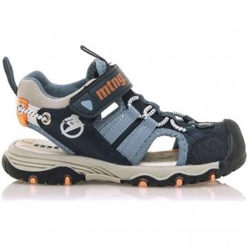 Sandalias Cangrejeras para Niños Mustang en Tejido y Cordones Elásticos Color Marino
