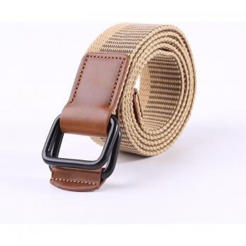 Men's Braided Belt with Metal Buckle