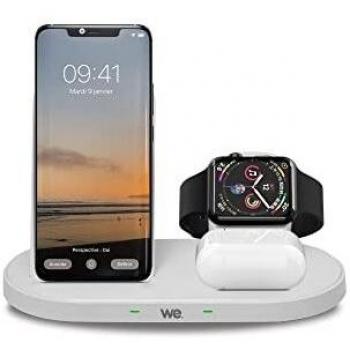 Dock de Charge sans Fil Apple 3-en-1 pour iPhone/AirPods/Apple Watch avec Affichage Numérique
