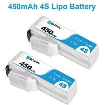 BETAFPV Micro‑FPV‑Batteriepaket: 450 mAh 4S LiPo, 14,8 V, XT30‑Stecker