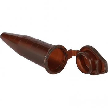Centrifugal Vials 1.5ml Brown Plastic Snap Cap Cone Bottom