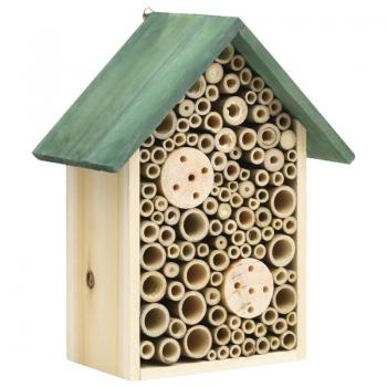 Día y Noche Casas de insectos 2 uds 23x14x29 cm madera maciza de abeto