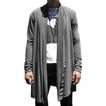 Herren Strickjacke Dünn Warm Frühjahr Schwarz/Grau Größe S-3XL