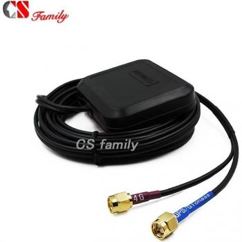 Antenne multi‑réseaux GNSS 4G LTE + GPS/GLONASS/Galileo, câble 3 m, fixation adhésive