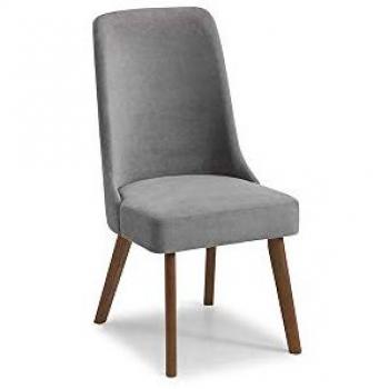 Julian Bowen Huxley Set of 2 Grey Chenille Dining Chairs