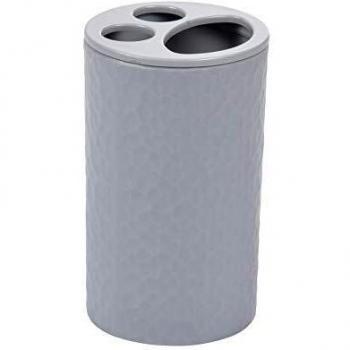Porte-Brosse à Dents en Plastique Uni Martele Urban Gris Clair, 6ASB359GC