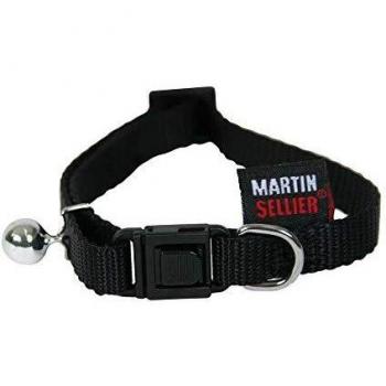 Martin Katzenhalsband Nylon Schwarz für alle Größen 23 bis 30 mit Leine