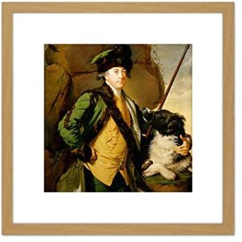 Wright Derby Portrait by John Whetham Kirklington – 8x8 Square Wood-Framed Art Print with Mount