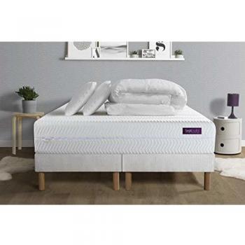Pack Matelas 160x200 Memo Bio + Sommiers 80x200 Mousse à mémoire de Forme