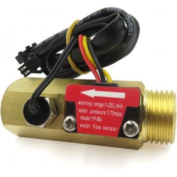Sensor de Caudal de Agua en Latón con Tasa NTC YF‑B4