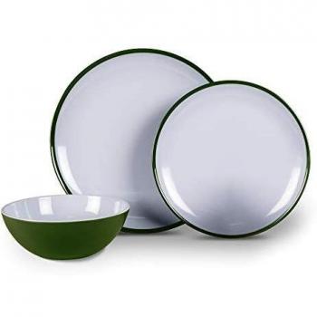 Set de vaisselle Kampa 12 pièces couleur Fougère