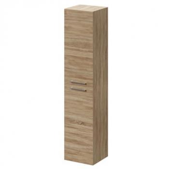 Bordalino Oak Napoli Wall Mounted Tall Storage Unit 2 Doors 350mm x 1600mm