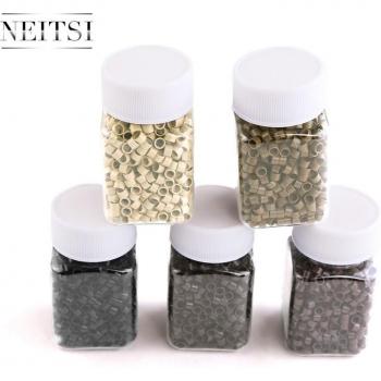 Neisti 4027# Silicone Micro Ring Beads for Hair Extensions