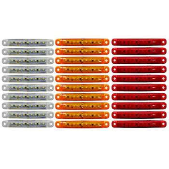 Pack 30× Feu Position 9 LED (Rouge & Blanc)