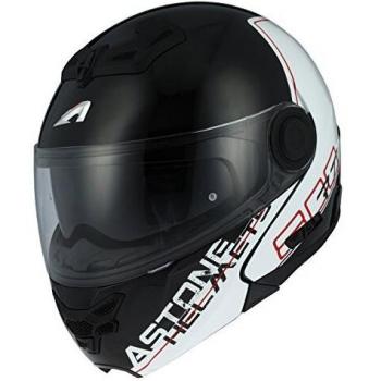 Aston Moto RT 800 LINE-TEK Helm, Rot/Weiß, Größe