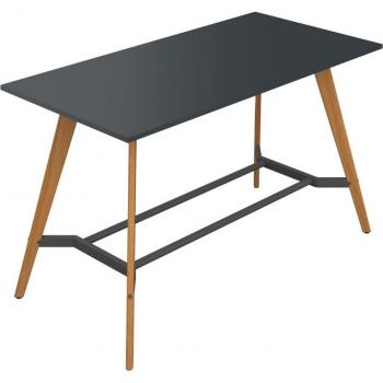 High Rectangular Anthracite Meeting Table