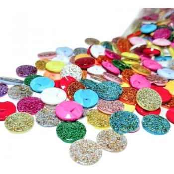 30/50/150pcs 12MM Colorful Resin Buttons for Sewing and Crafts