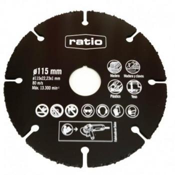 Disco de Corte Multi-Material con Carburo de Tungsteno 115mm Ratio