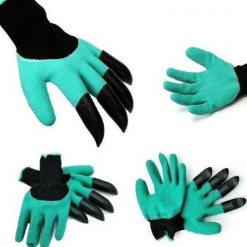 Garden Work Gloves with Plastic Claws