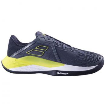 Zapatilla Propulse Fury 3 Tierra Batida para Hombre en Gris y Verde Neón