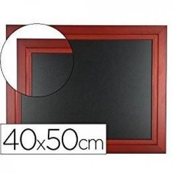 Pizarra negra Liderpapel mural de madera con superficie para rotuladores tipo tiza 40x50 cm